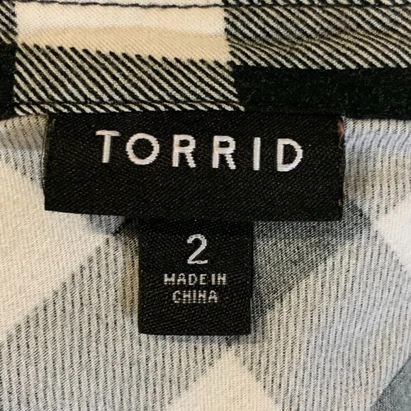 Torrid Women's‎ Babydoll Stretch Challis Zip-Front Tunic Top Size XL - Picture 7 of 12